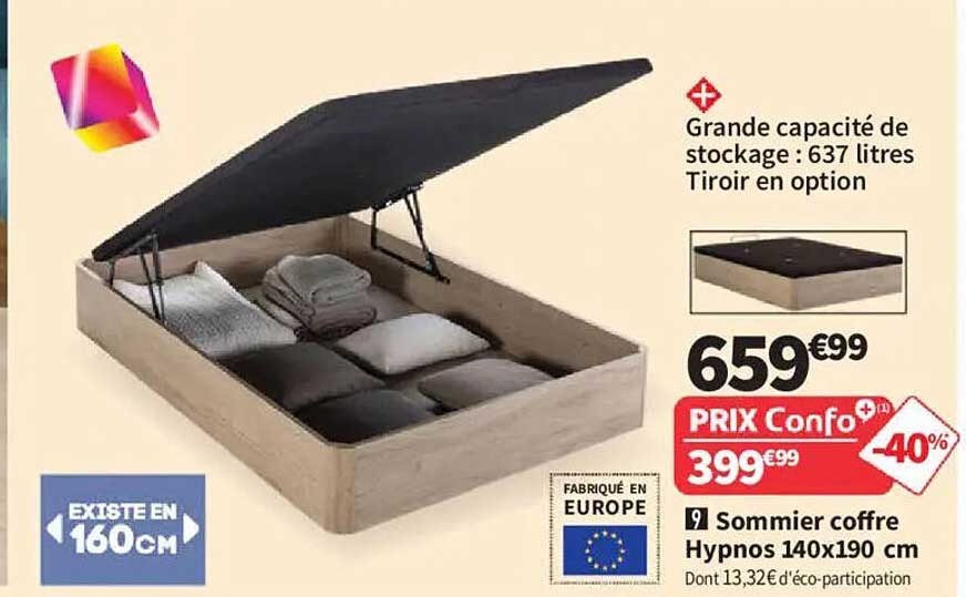 Sommier coffre Hypnos 140x190 cm