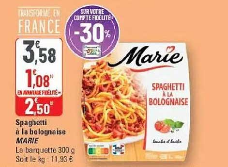 Spaghetti à la bolognaise MARIE