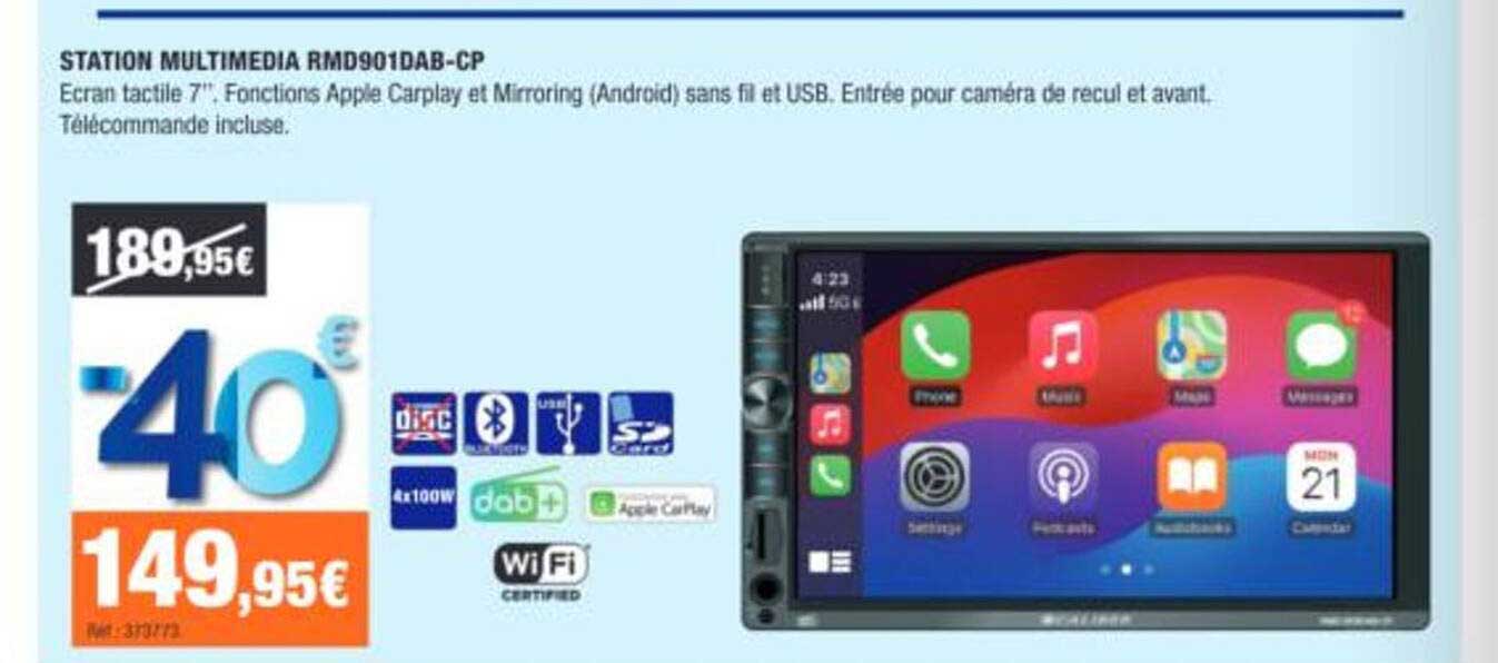STATION MULTIMEDIA RMD901DAB-CP