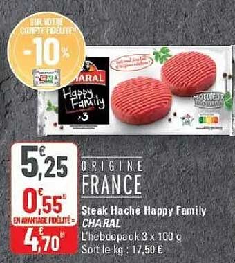 Steak Haché Happy Family CHARAL