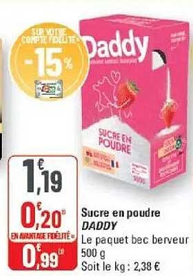 Sucre en poudre DADDY