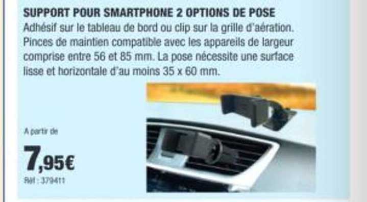 SUPPORT POUR SMARTPHONE 2 OPTIONS DE POSE