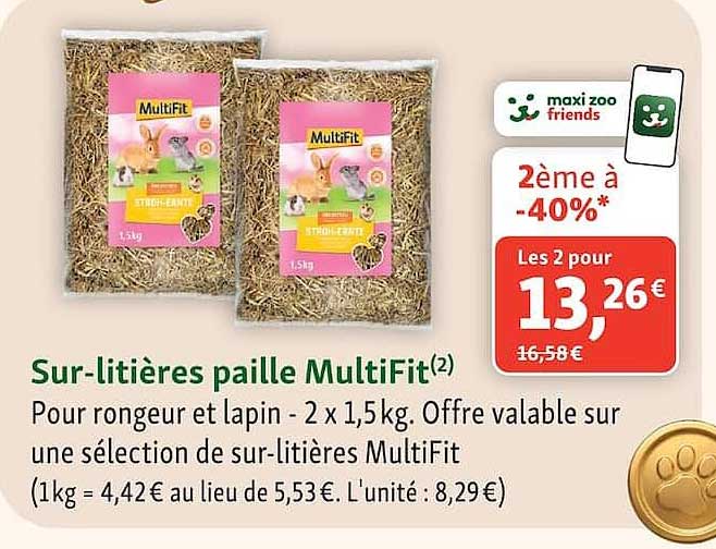 Sur-litières paille MultiFit
