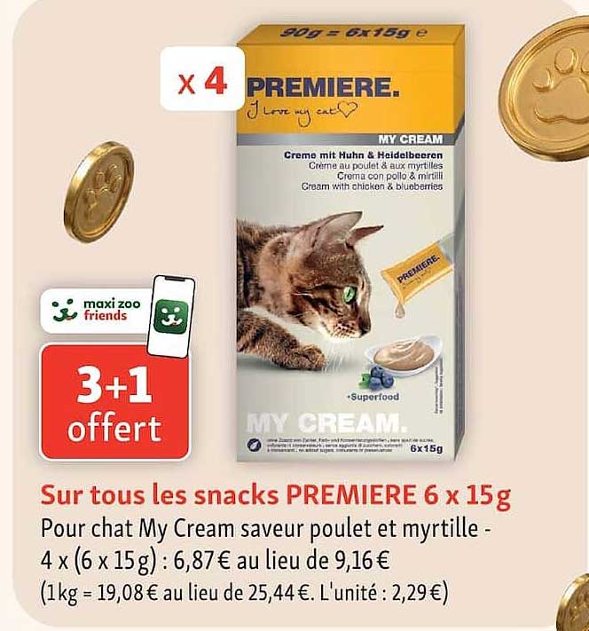 Sur tous les snacks PREMIERE 6 x 15g
