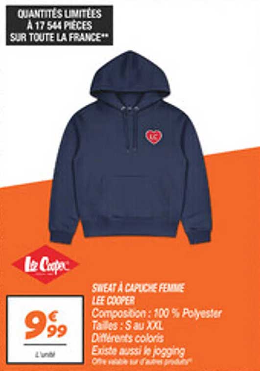 SWEAT À CAPUCHE FEMME LEE COOPER