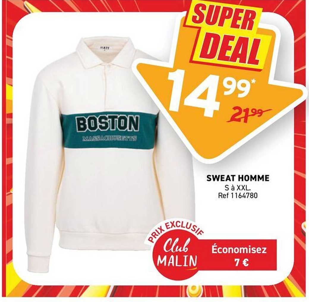 SWEAT HOMME S à XXL Ref 1164780
