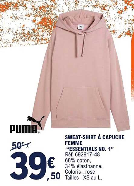 SWEAT-SHIRT À CAPUCHE FEMME “ESSENTIALS NO. 1”