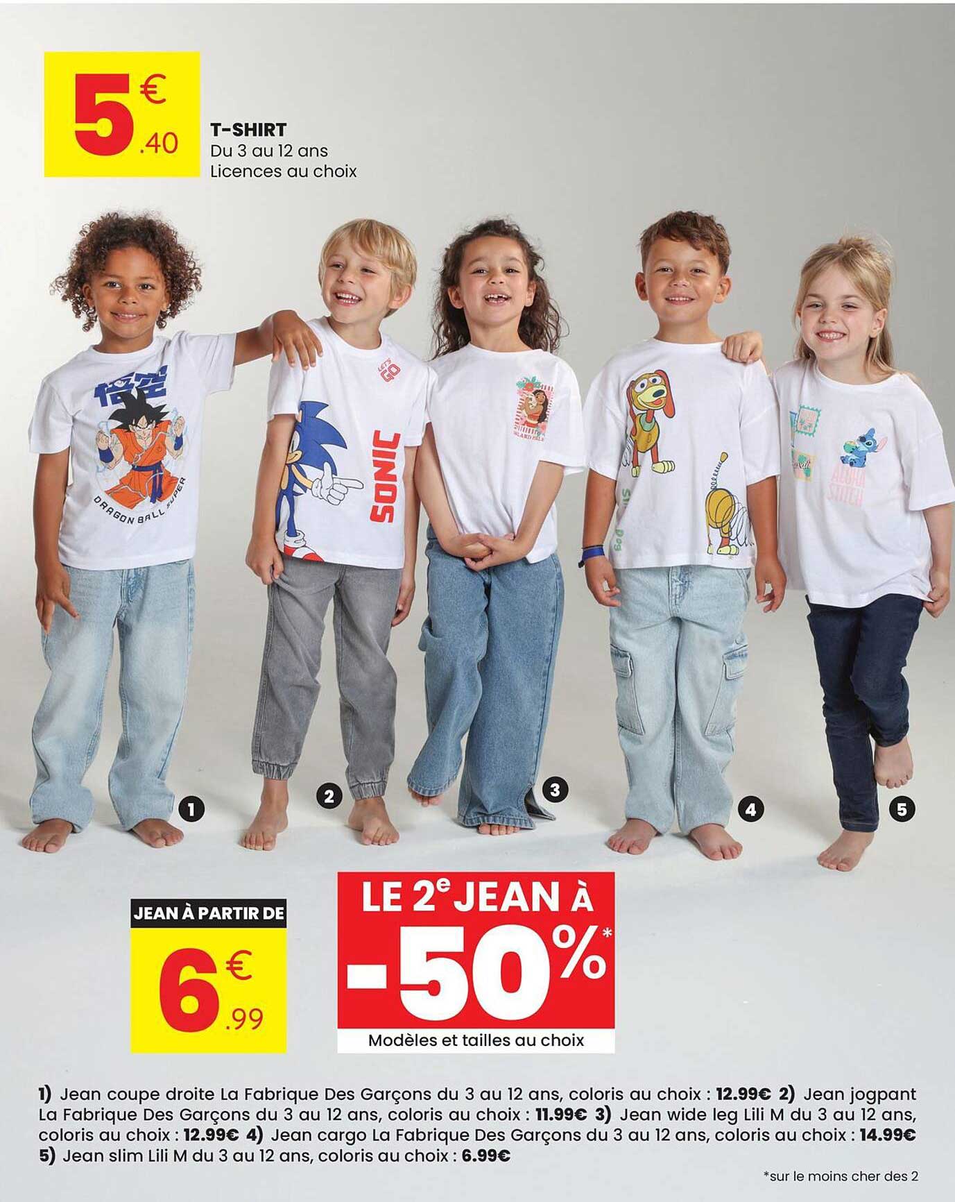 T-SHIRT Du 3 au 12 ans Licences au choix