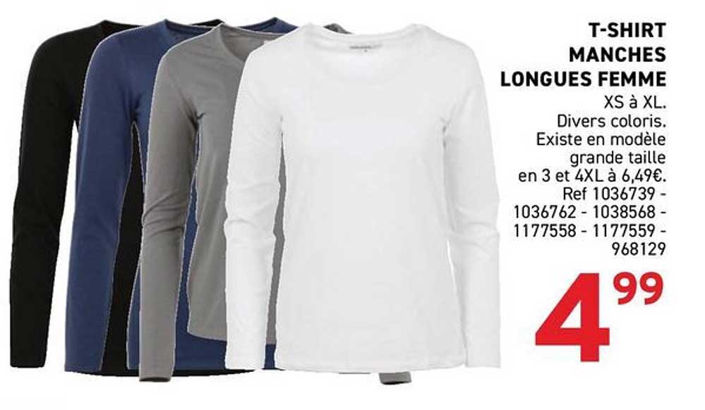 T-SHIRT MANCHES LONGUES FEMME