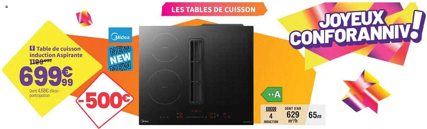 Table de cuisson induction Aspirante