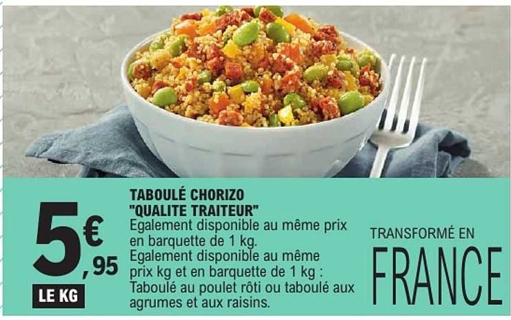 TABOULÉ CHORIZO "QUALITÉ TRAITEUR"