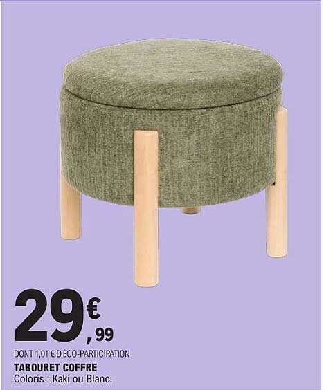 TABOURET COFFRE