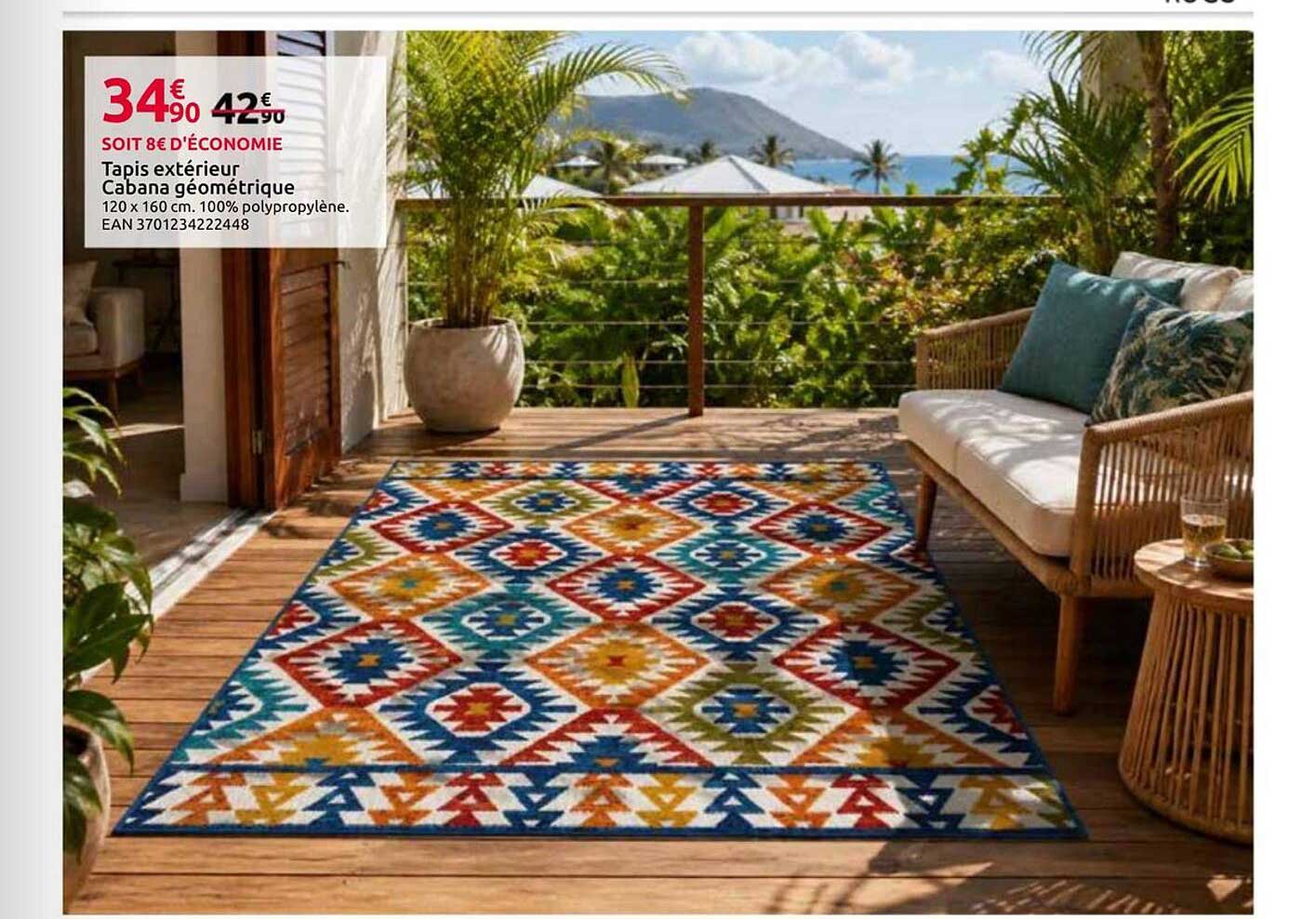 Tapis extérieur Cabana géométrique