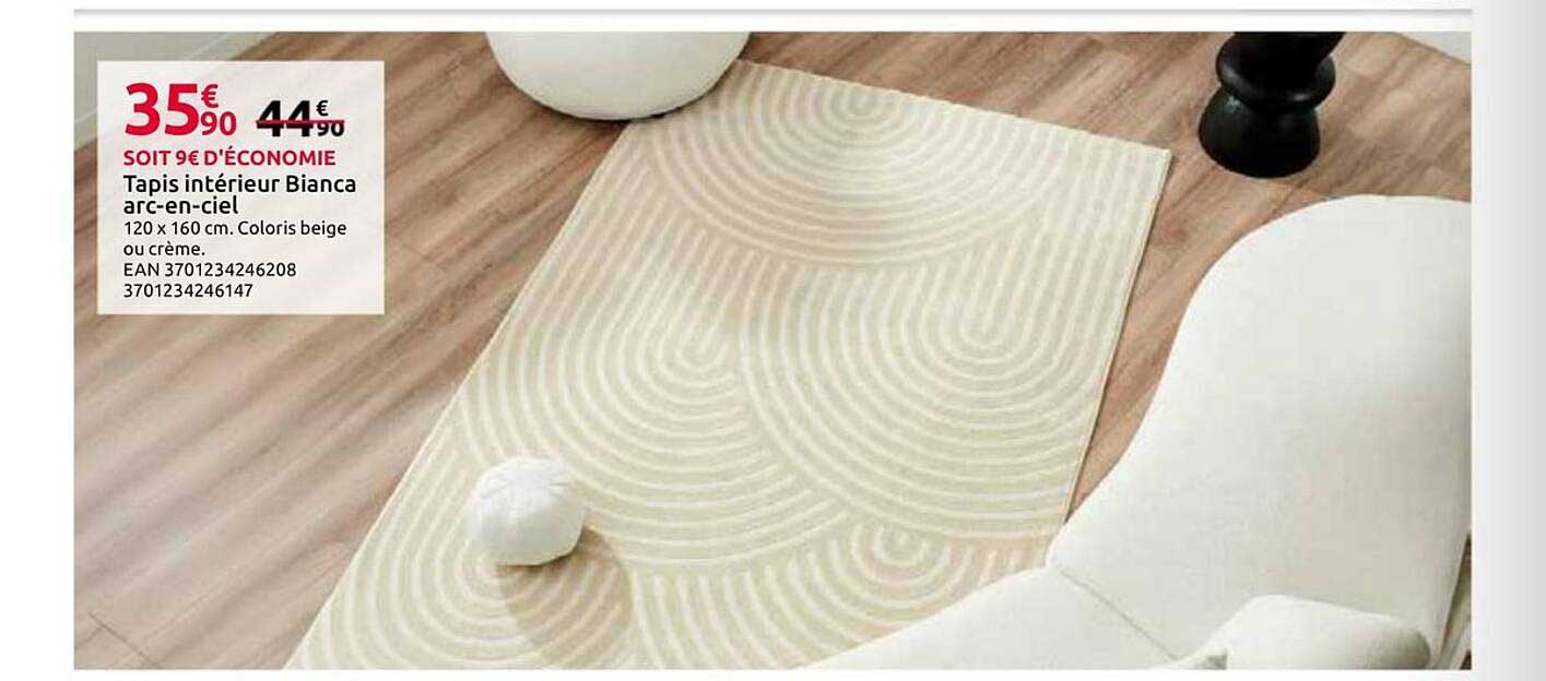 Tapis intérieur Bianca arc-en-ciel