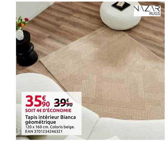 Tapis intérieur Bianca géométrique