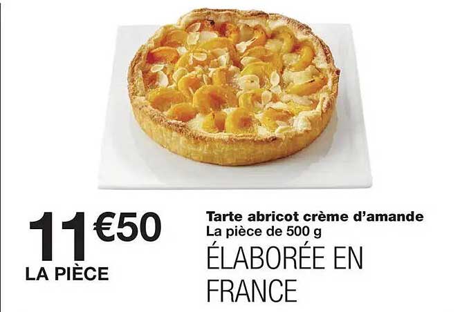 Tarte abricot crème d’amande