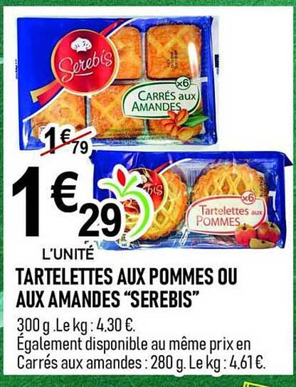 TARTELETTES AUX POMMES OU AUX AMANDES “SEREBIS”