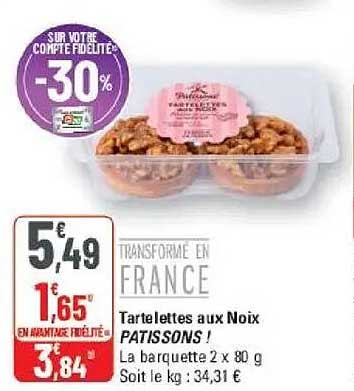Tartelletes aux Noix PATISSONS