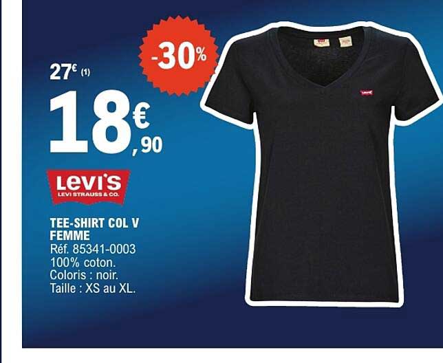 TEE-SHIRT COL V FEMME