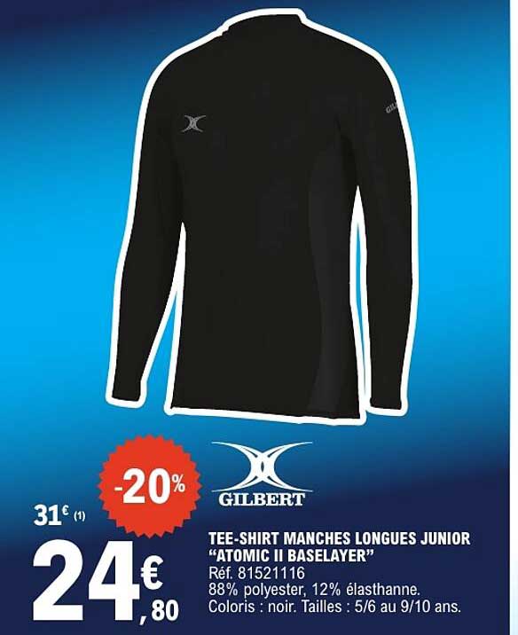 TEE-SHIRT MANCHES LONGUES JUNIOR “ATOMIC II BASELAYER”