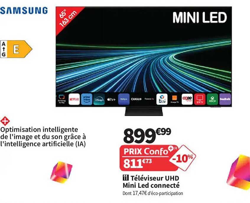Téléviseur UHD Mini Led connecté