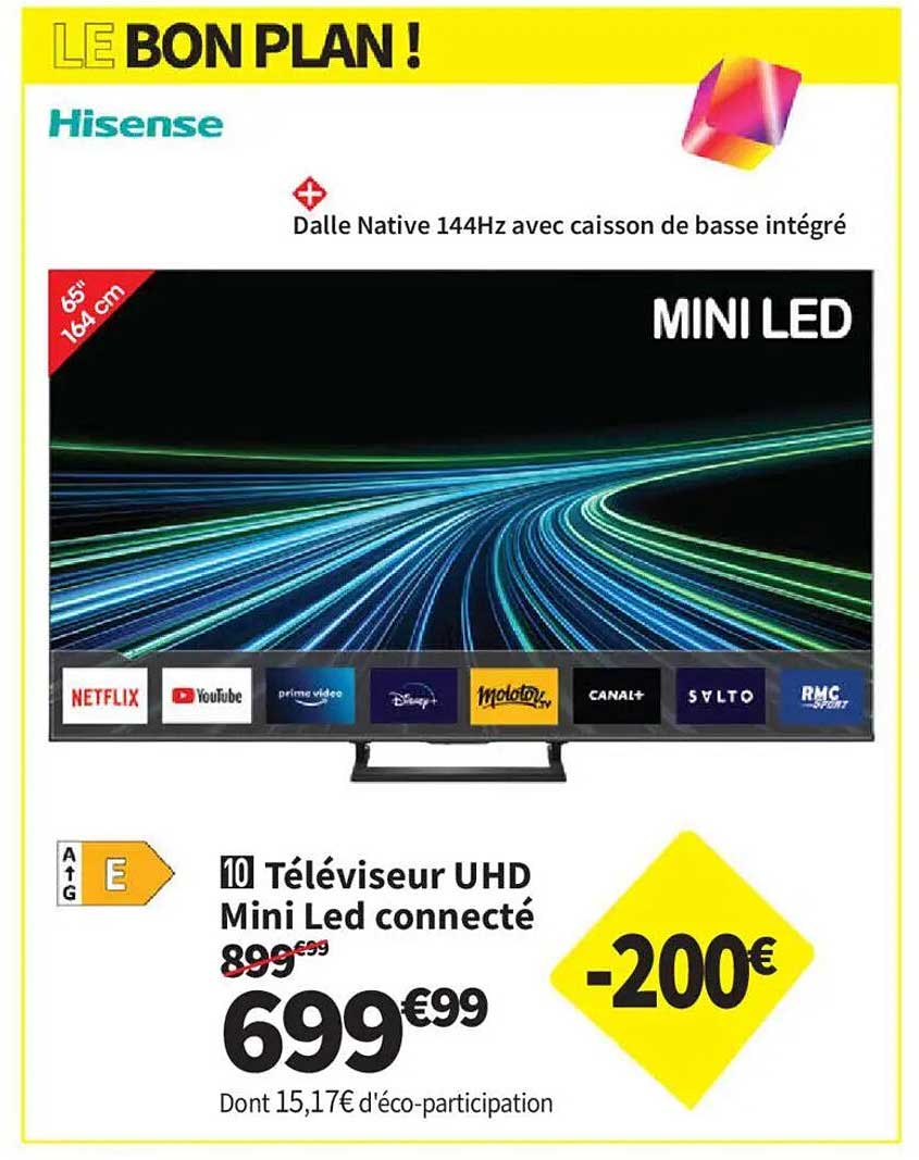 Téléviseur UHD Mini Led connecté