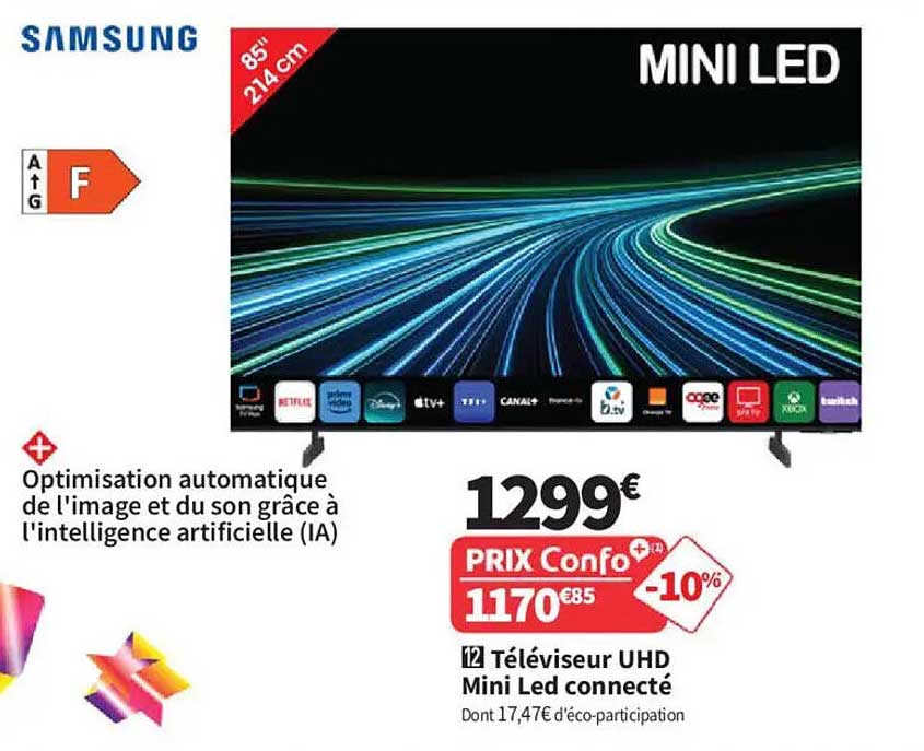 Téléviseur UHD Mini Led connecté