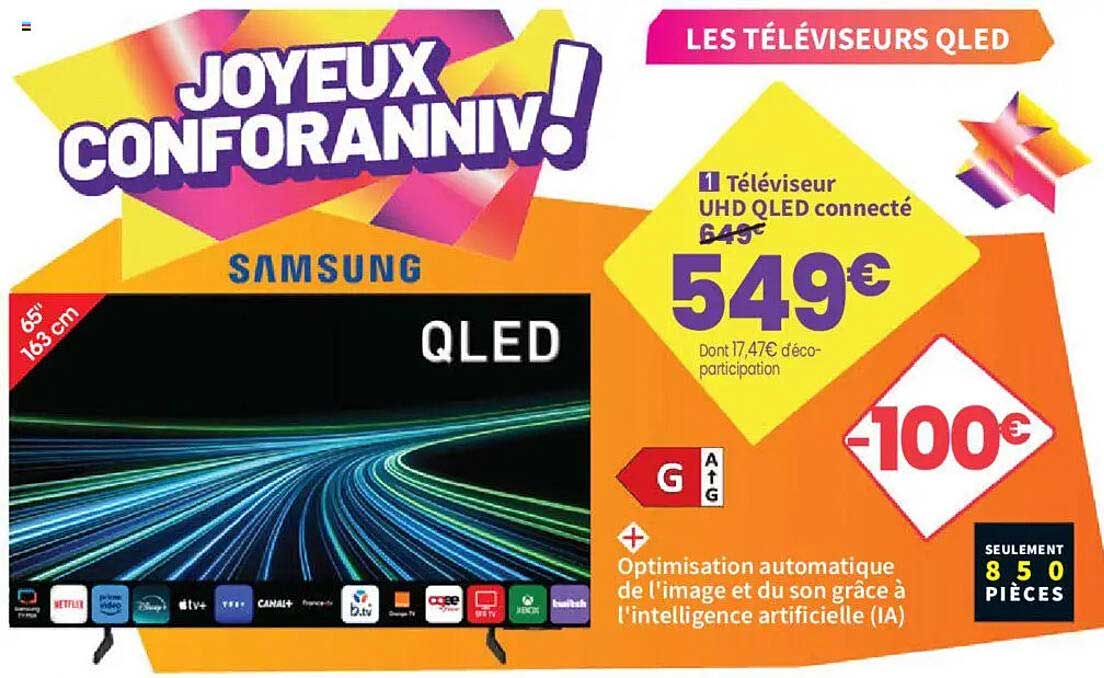 TÉLÉVISEUR UHD QLED connecté