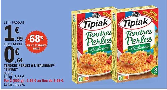 Tendres Perles à l'italienne "Tipiak"