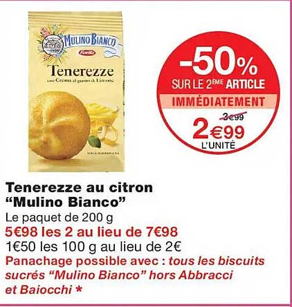 Tenerezze au citron "Mulino Bianco"