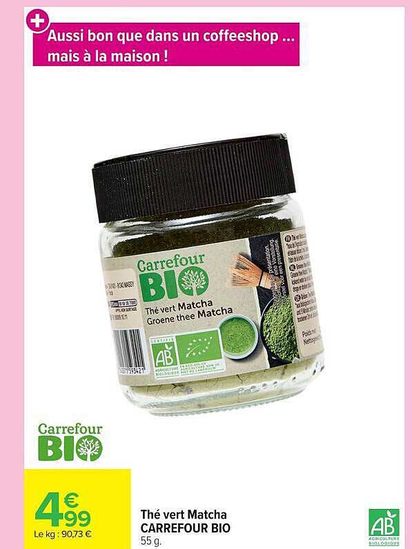 Thé vert Matcha CARREFOUR BIO