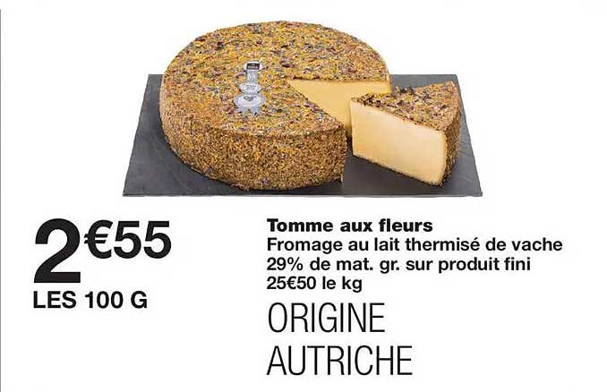 Tomme aux fleurs