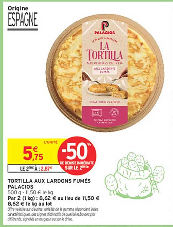 TORTILLA AUX LARDONS FUMÉS PALACIOS