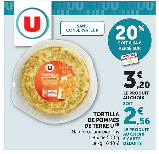 TORTILLA DE POMMES DE TERRE U