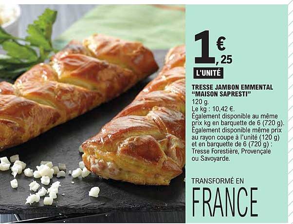 TRESSE JAMBON EMMENTAL "MAISON SAPREST"