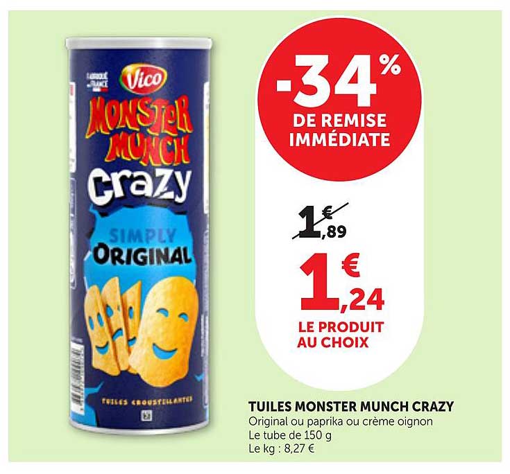 TUILES MONSTER MUNCH CRAZY