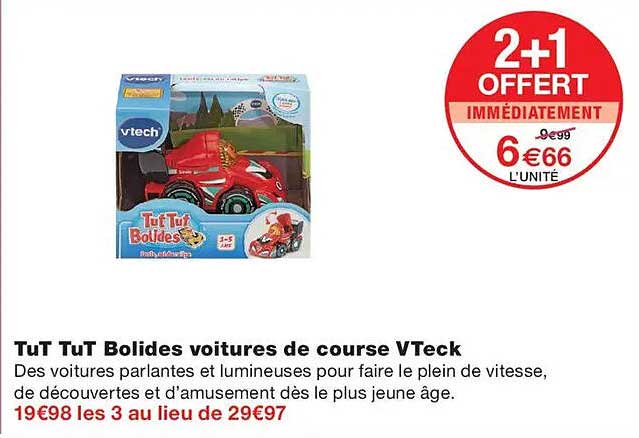 TuT TuT Bolides voitures de course VTech