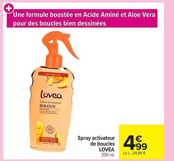 Une formule boostée en Acide Aminé et Aloe Vera pour des boucles bien dessinées