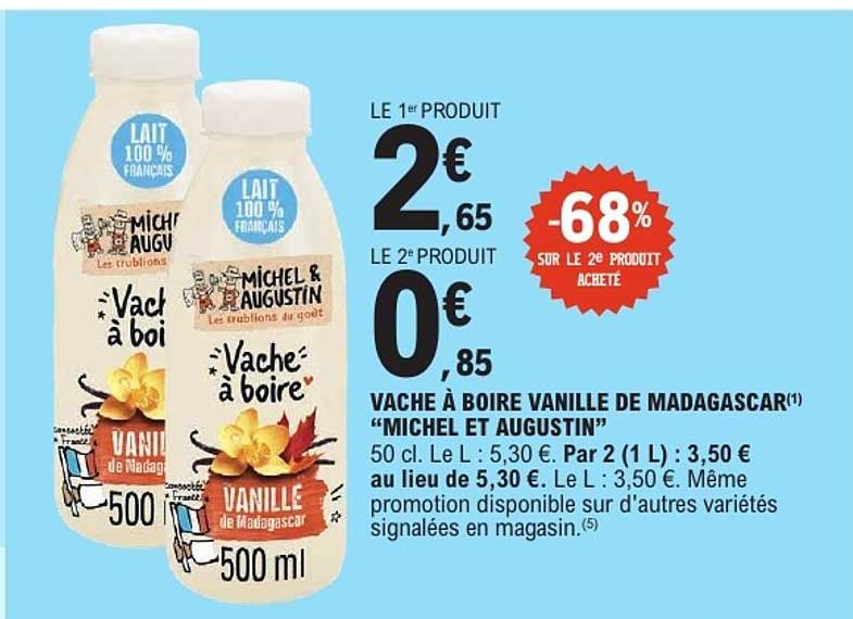 VACHE À BOIRE VANILLE DE MADAGASCAR "MICHEL ET AUGUSTIN"