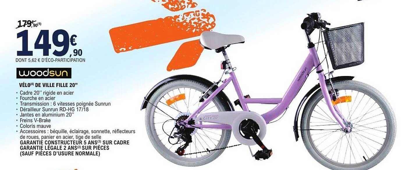 VÉLO DE VILLE FILLE 20''
