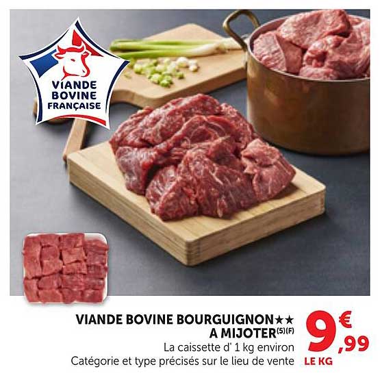 VIANDE BOVINE BOURGUIGNON★★ A MIJOTER