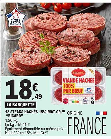 VIANDE HACHÉE 100% PUR BŒUF