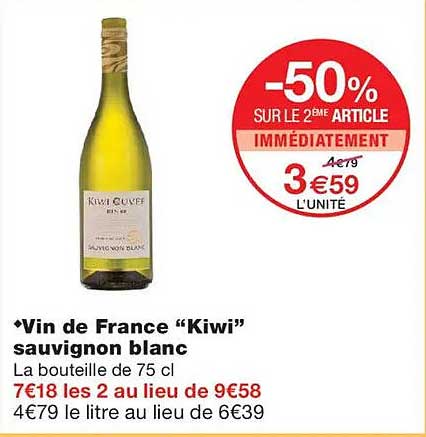 Vin de France “Kiwi” sauvignon blanc