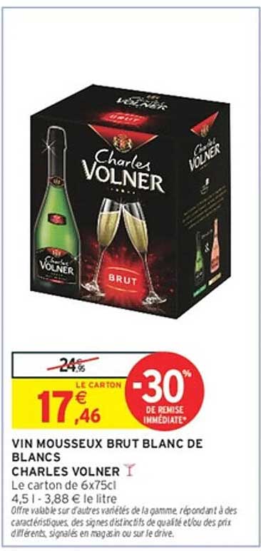 VIN MOUSSEUX BRUT BLANC DE BLANCS CHARLES VOLNER