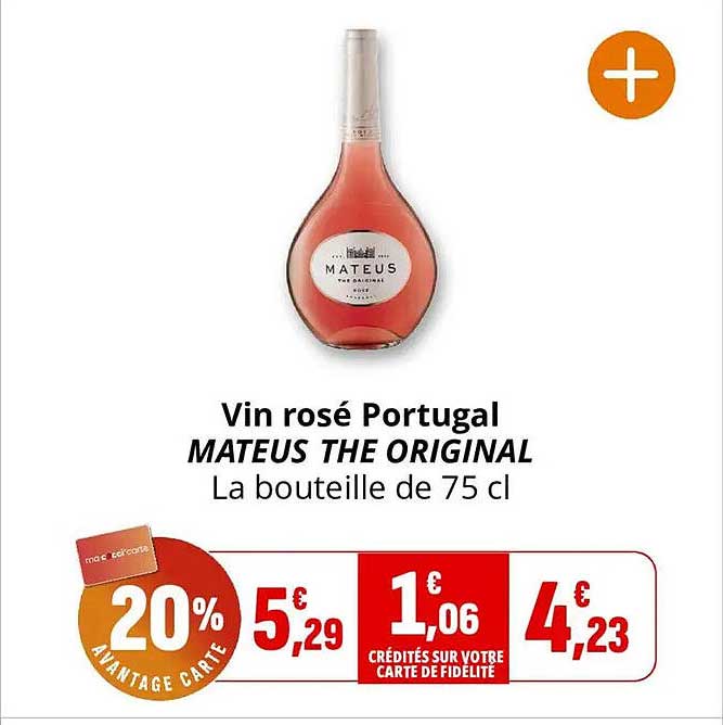Vin rosé Portugal MATEUS THE ORIGINAL La bouteille de 75 cl