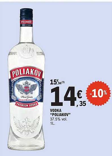VODKA “POLIAKOV” 37.5% vol. 1L.