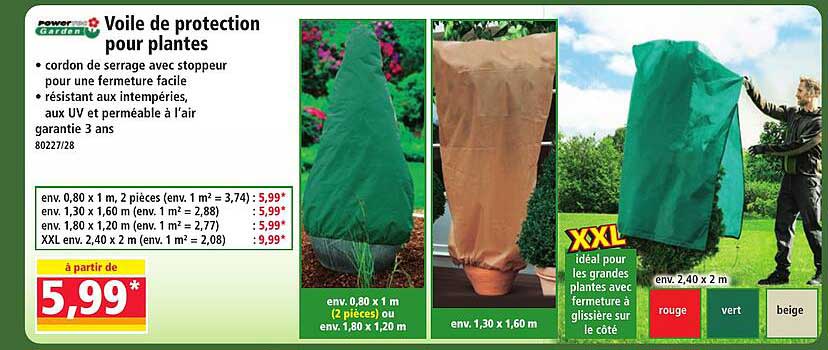 Voile de protection pour plantes