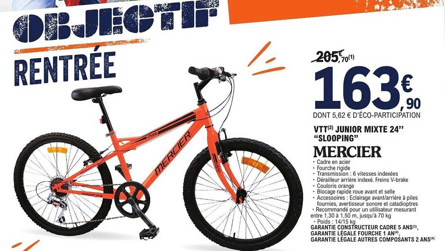 VTT junior mixte 24" “slooping” MERCIER