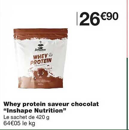 Whey protein saveur chocolat “Inshape Nutrition”