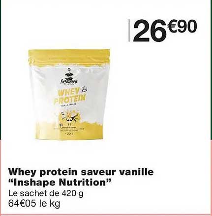 Whey protein saveur vanille “Inshape Nutrition”